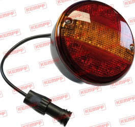 128091 Kempf Rückleuchte, 3K, LED rund, Ermax, mit 7 pol. DIN Stecker